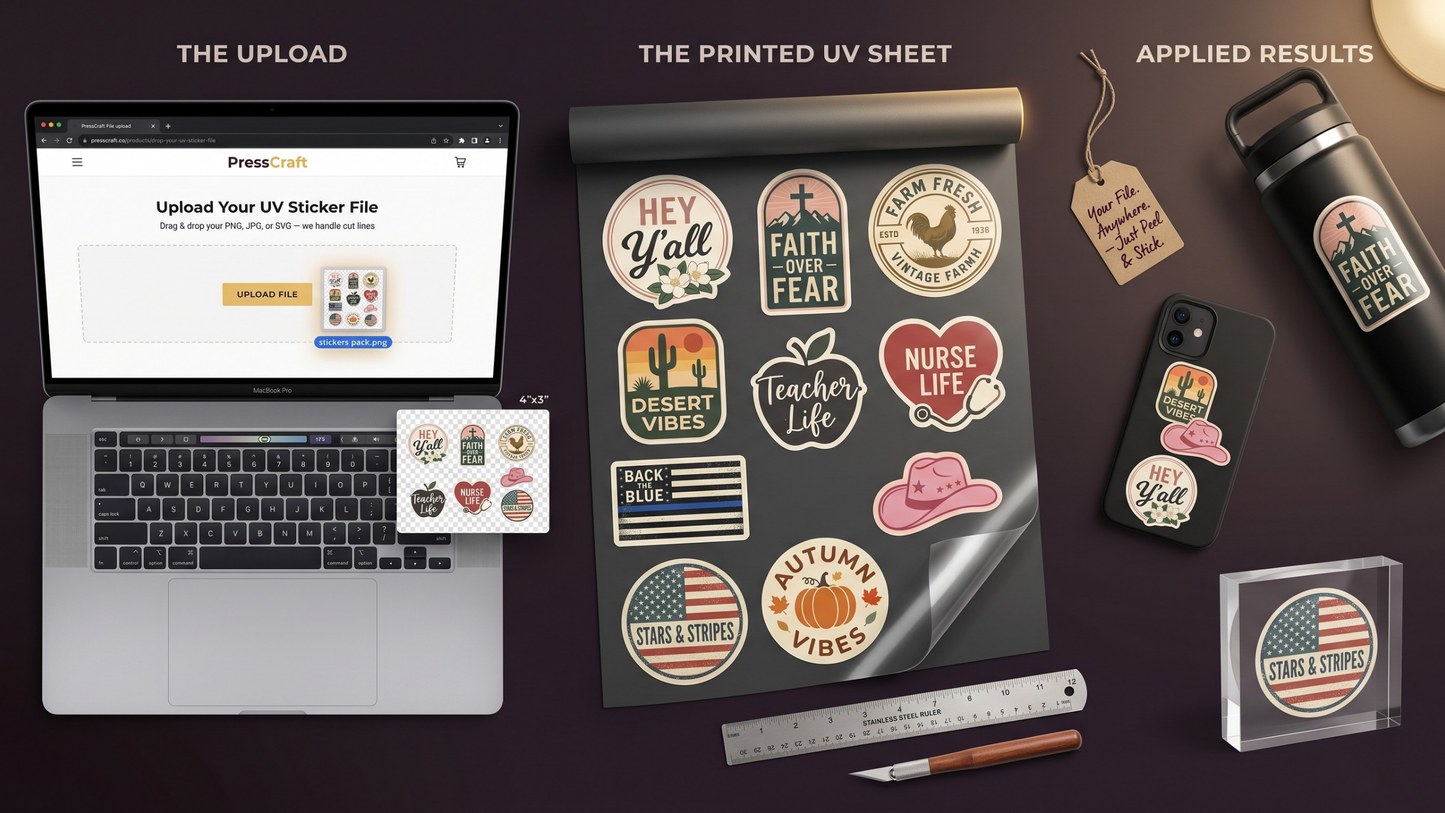 Drop Your UV DTF Sticker File